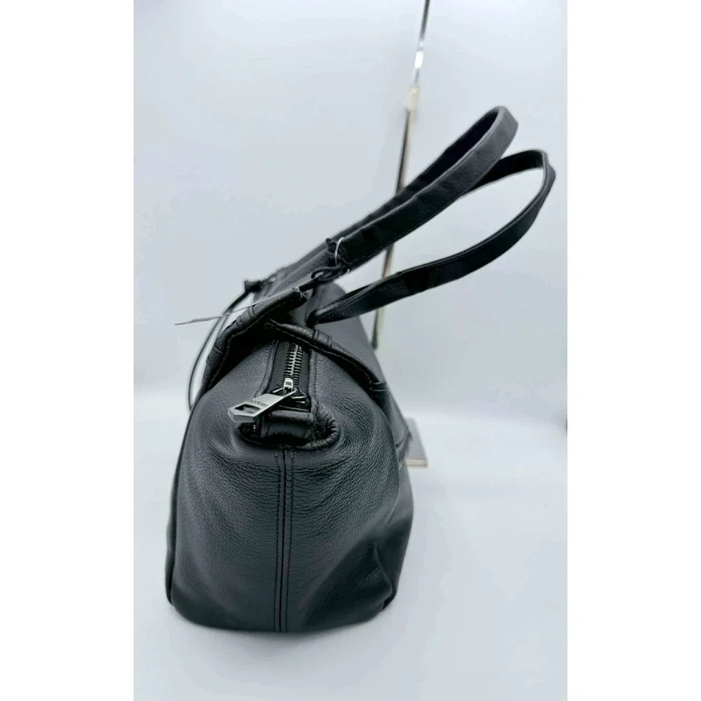 Botkier Trigger Large Leather Satchel Bag Charcoal Grey Gunmetal NWT